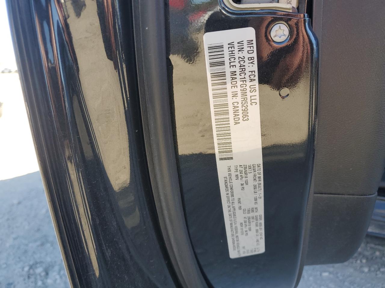 2021 Chrysler Pacifica Touring VIN: 2C4RC1FG9MR529063 Lot: 89467265