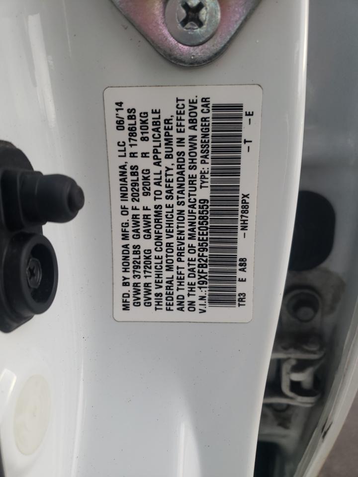 2014 Honda Civic Exl VIN: 19XFB2F95EE058559 Lot: 82394405