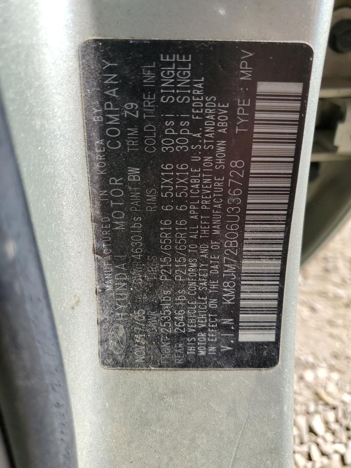 2006 Hyundai Tucson Gl VIN: KM8JM72B06U336728 Lot: 87090945