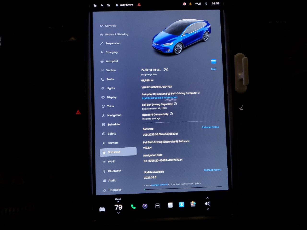 2020 Tesla Model X VIN: 5YJXCBE2XLF301733 Lot: 90254305