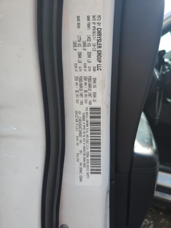 2014 Dodge Durango Sxt VIN: 1C4RDHAGXEC300687 Lot: 90805335