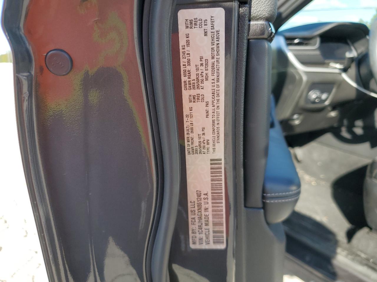 2022 Jeep Grand Cherokee Laredo VIN: 1C4RJHAGXN8612407 Lot: 85934895