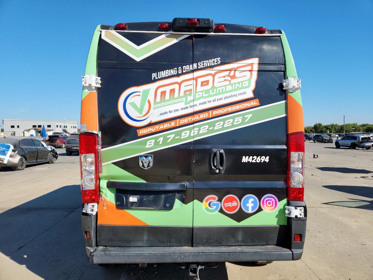 2019 Ram Promaster 1500 1500 High VIN: 3C6TRVBG8KE512956 Lot: 85364635