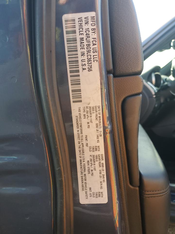 2020 Jeep Grand Cherokee Limited VIN: 1C4RJFBG9LC363756 Lot: 84568845