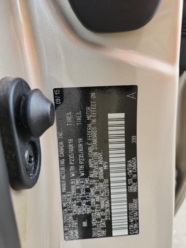 2015 Lexus Rx 350 VIN: 2T2ZK1BA7FC207010 Lot: 85939865
