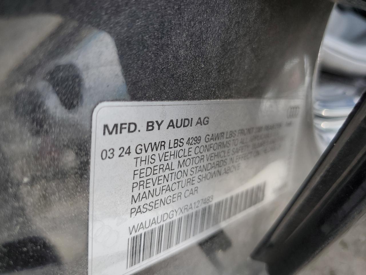 2024 Audi A3 Premium VIN: WAUAUDGYXRA127483 Lot: 87092315