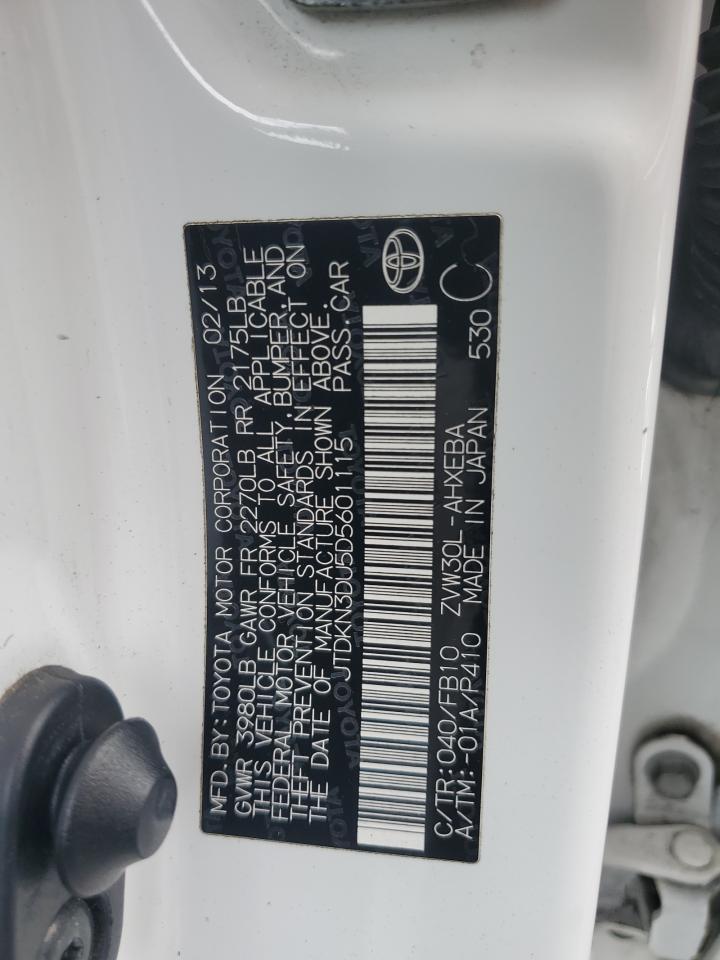 2013 Toyota Prius VIN: JTDKN3DU5D5601115 Lot: 85176855