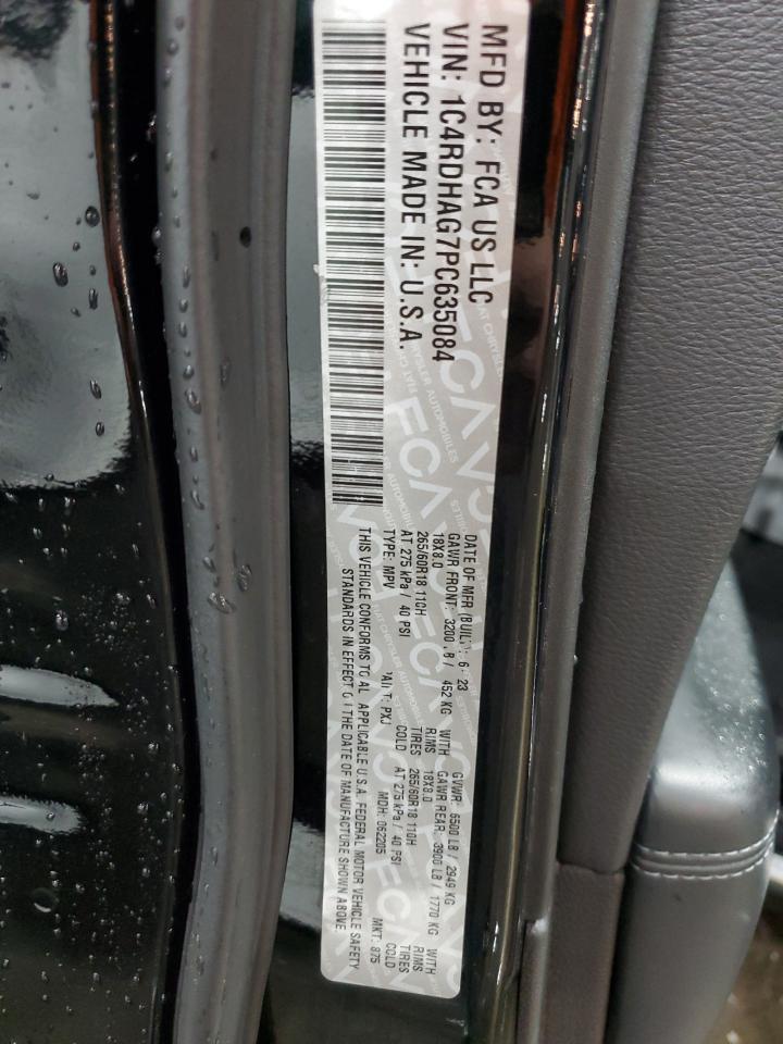 2023 Dodge Durango Sxt VIN: 1C4RDHAG7PC635084 Lot: 85185965