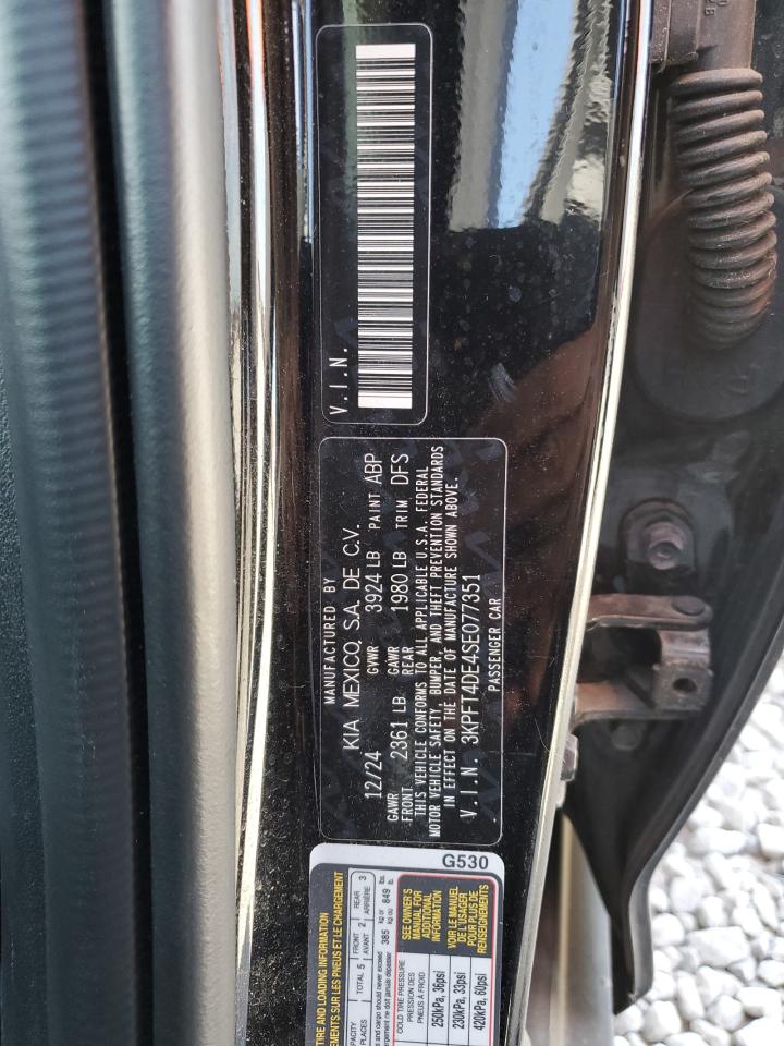 2025 Kia K4 Lx VIN: 3KPFT4DE4SE077351 Lot: 85113495