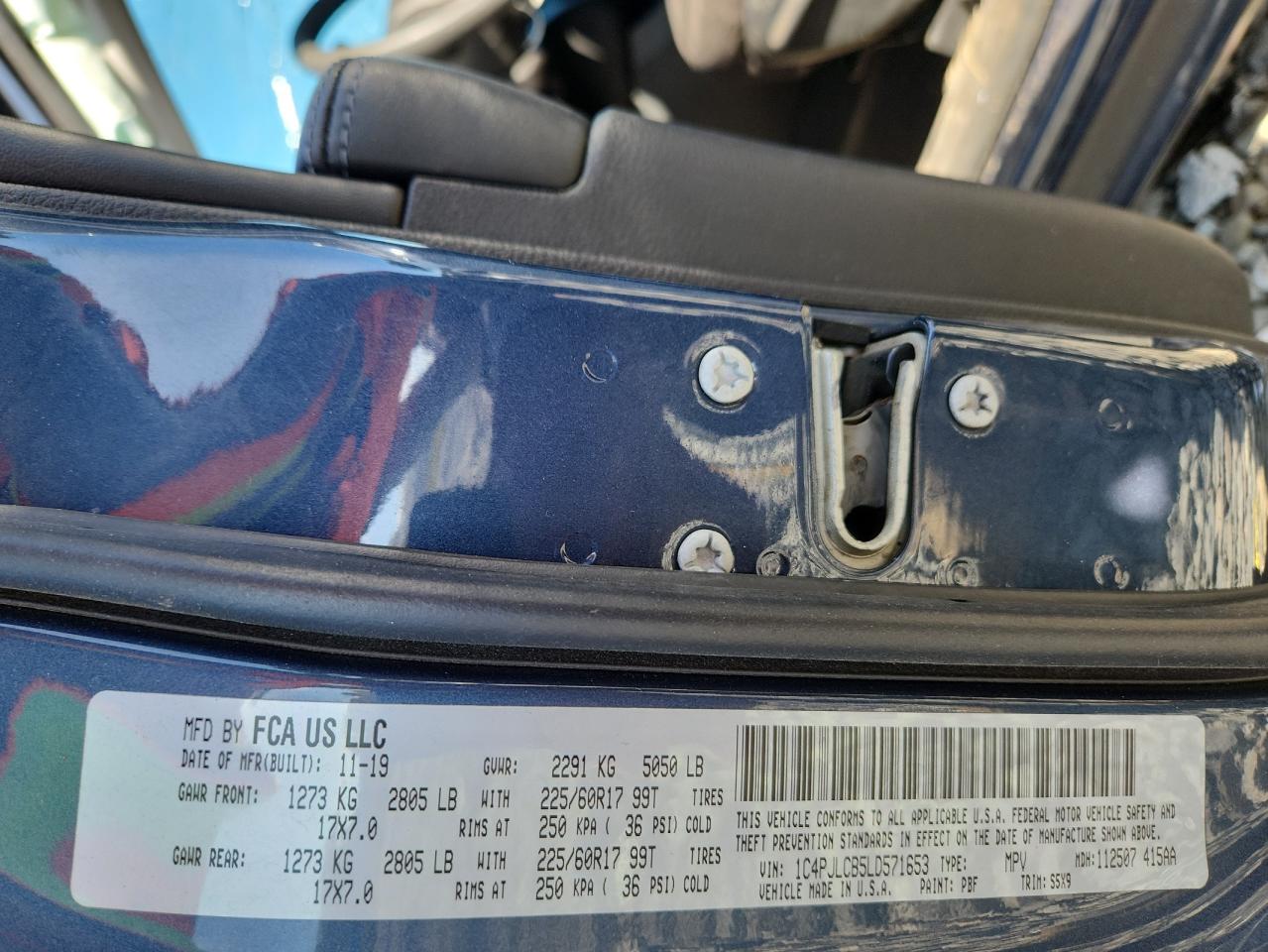 2020 Jeep Cherokee Latitude VIN: 1C4PJLCB5LD571653 Lot: 87447775