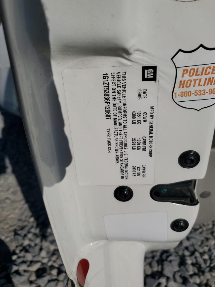 2006 Chevrolet Malibu Lt VIN: 1G1ZT53836F126607 Lot: 82008765