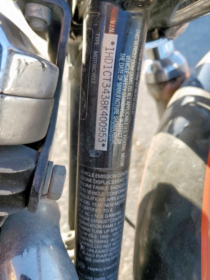 2008 Harley-Davidson Xl1200 C Anniversary VIN: 1HD1CT3438K400953 Lot: 90831705
