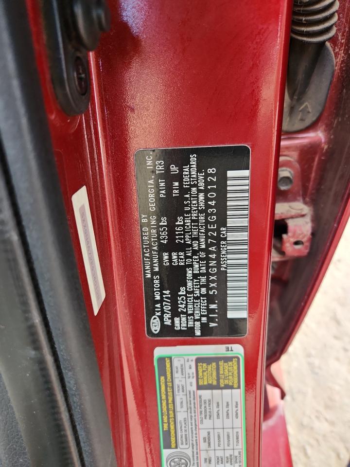 2014 Kia Optima Ex VIN: 5XXGN4A72EG340128 Lot: 85598145