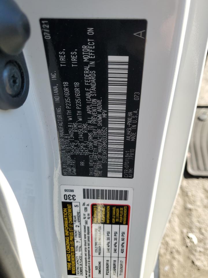 2021 Toyota Sienna Limited VIN: 5TDESKFC6MS033052 Lot: 82375515