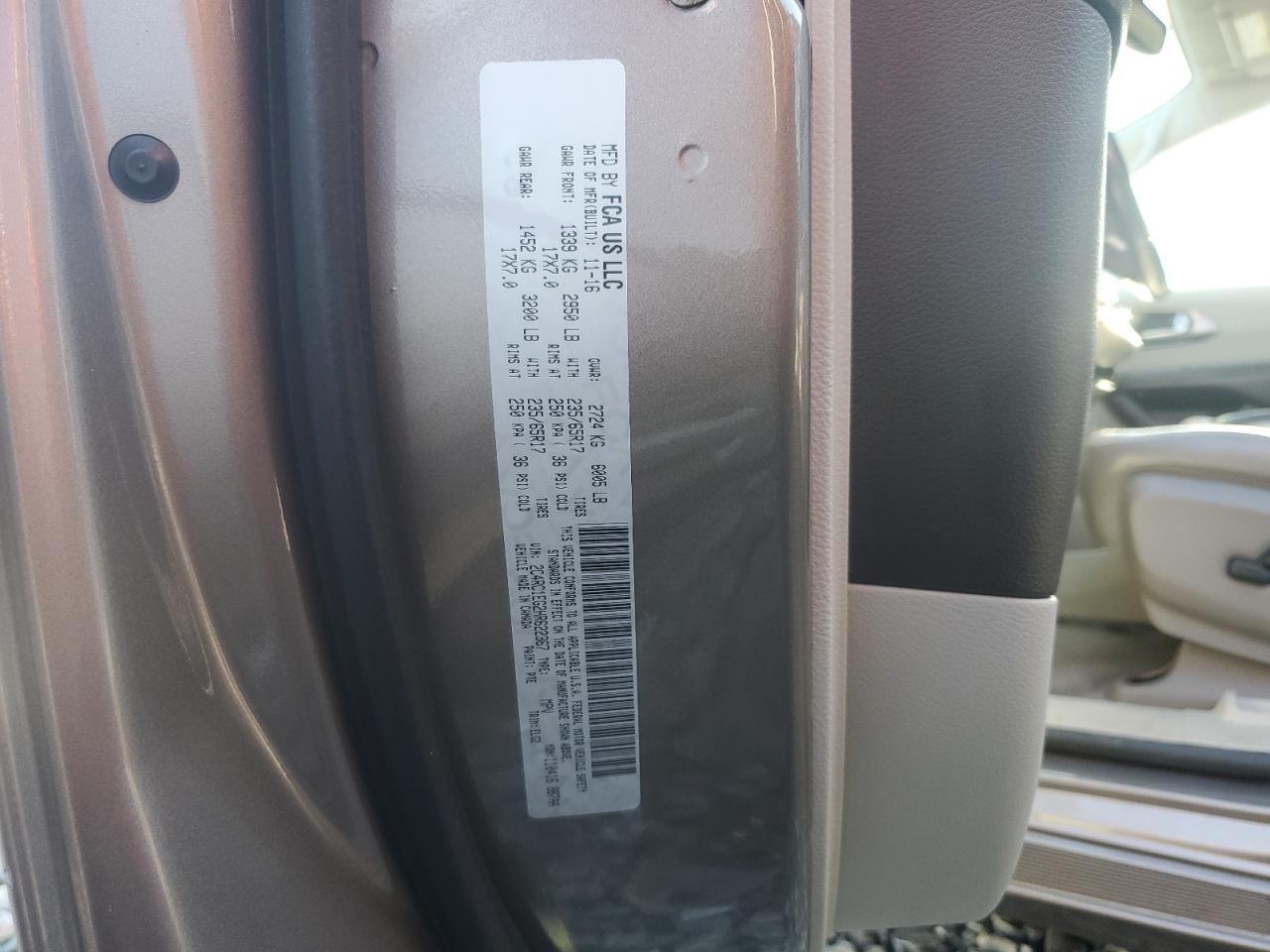 2017 Chrysler Pacifica Touring L Plus VIN: 2C4RC1EG2HR622367 Lot: 84521555