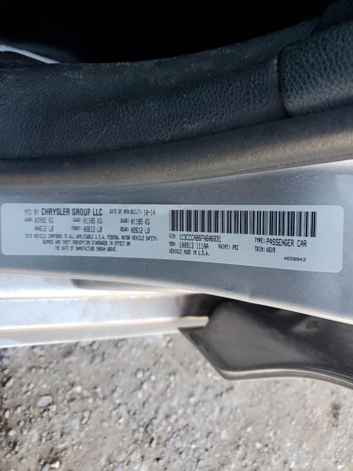 2015 Chrysler 200 Limited VIN: 1C3CCCAB6FN606831 Lot: 89910605