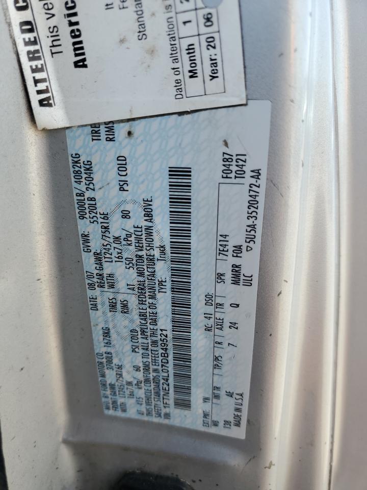 2007 Ford Econoline VIN: 1FTNE24L07DB49521 Lot: 82005065