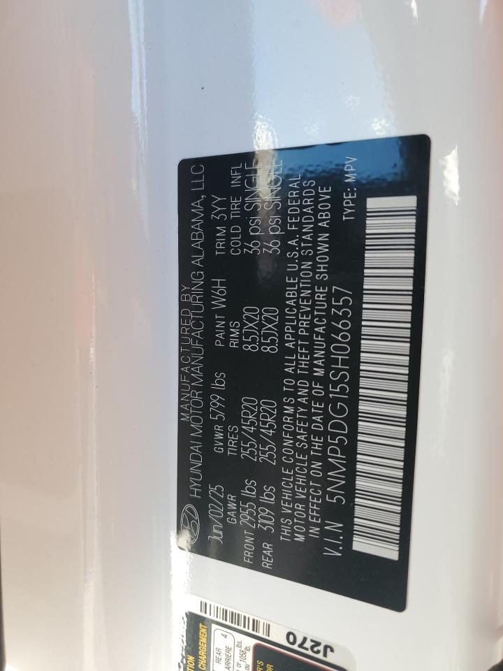 2025 Hyundai Santa Fe Calligraphy VIN: 5NMP5DG15SH066357 Lot: 84604235