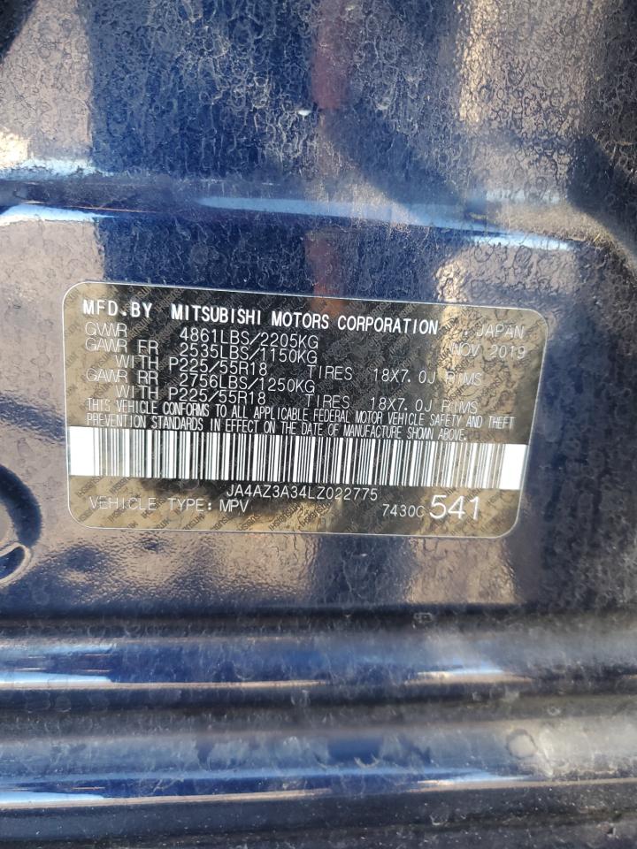 2020 Mitsubishi Outlander Se VIN: JA4AZ3A34LZ022775 Lot: 86178945