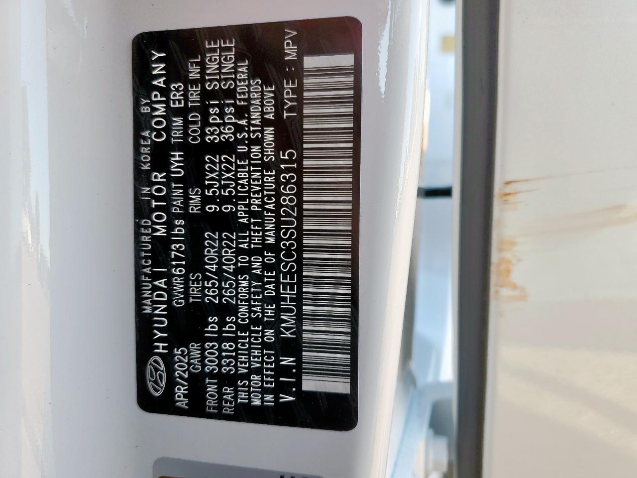 2025 Genesis Gv80 Prestige VIN: KMUHEESC3SU286315 Lot: 82234385