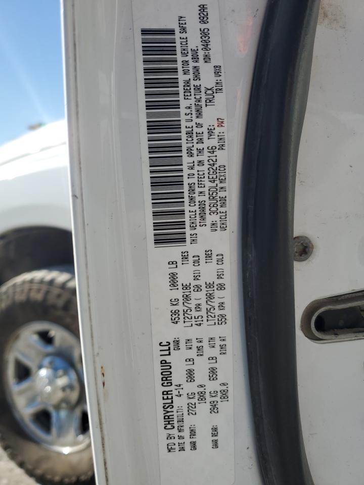 2014 Ram 2500 Slt VIN: 3C6UR5DL4EG242146 Lot: 85385075