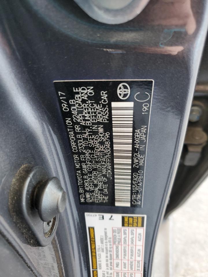 2017 Toyota Prius Prime VIN: JTDKARFP7H3048796 Lot: 82356505