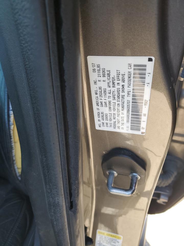 2008 Acura Tl VIN: 19UUA66288A005707 Lot: 82700195