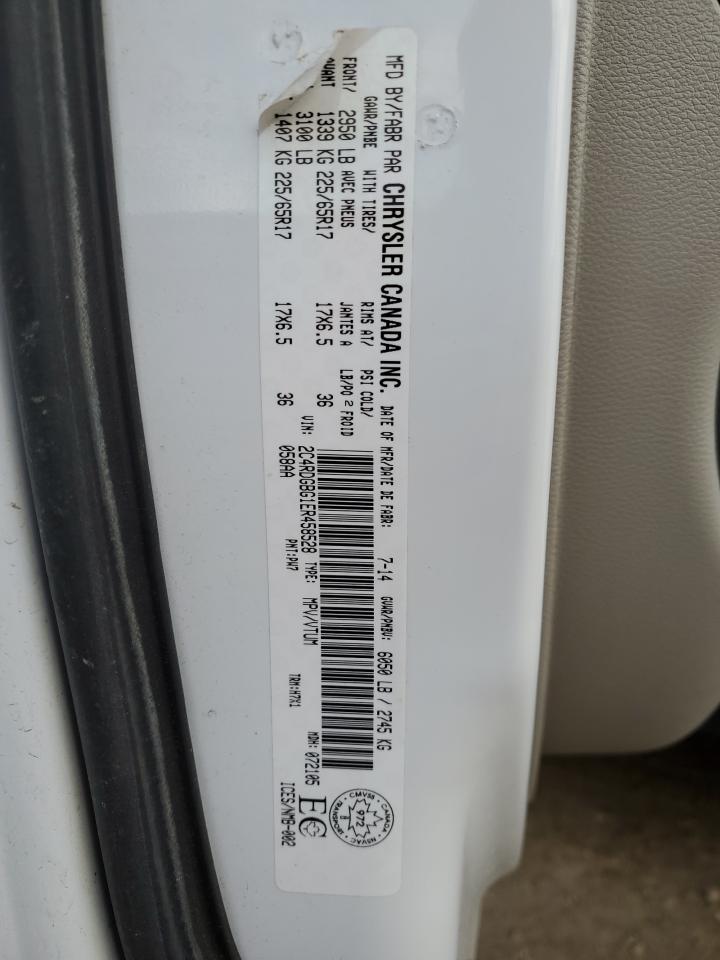 2014 Dodge Grand Caravan Se VIN: 2C4RDGBG1ER458528 Lot: 90283925