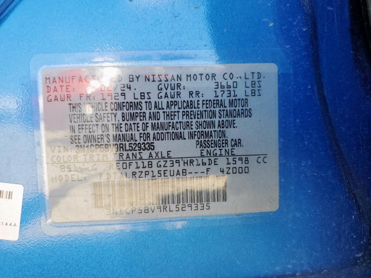 2024 Nissan Kicks S VIN: 3N1CP5BV9RL529335 Lot: 86175985