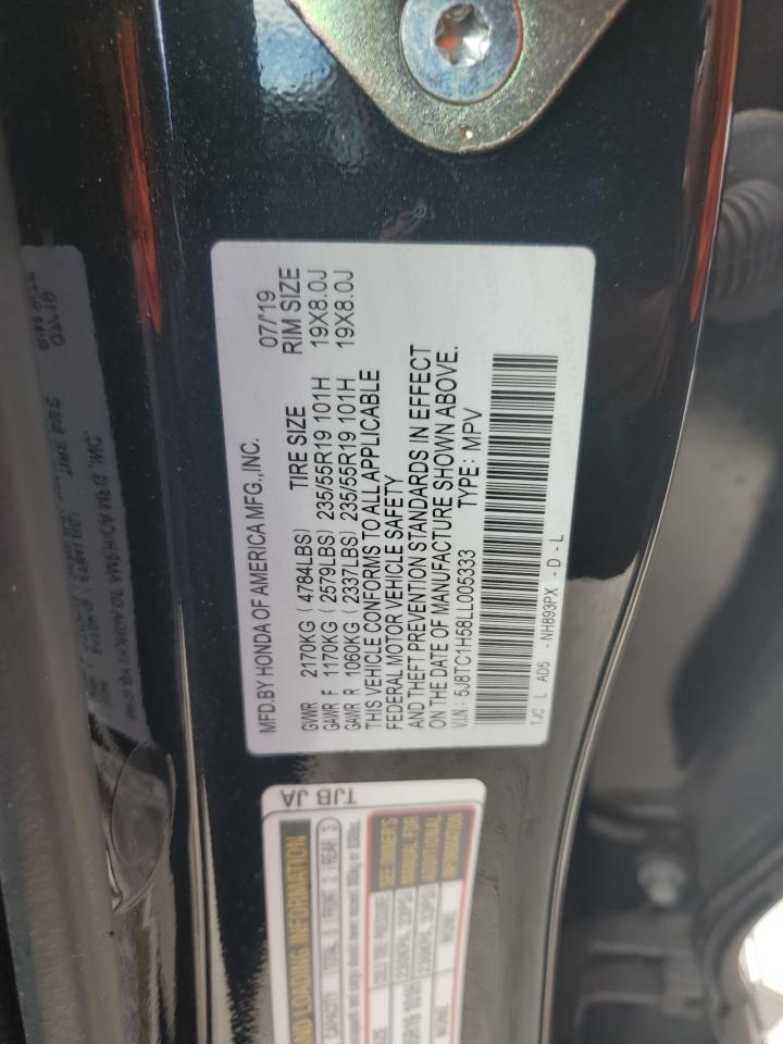 2020 Acura Rdx Technology VIN: 5J8TC1H58LL005333 Lot: 85151235