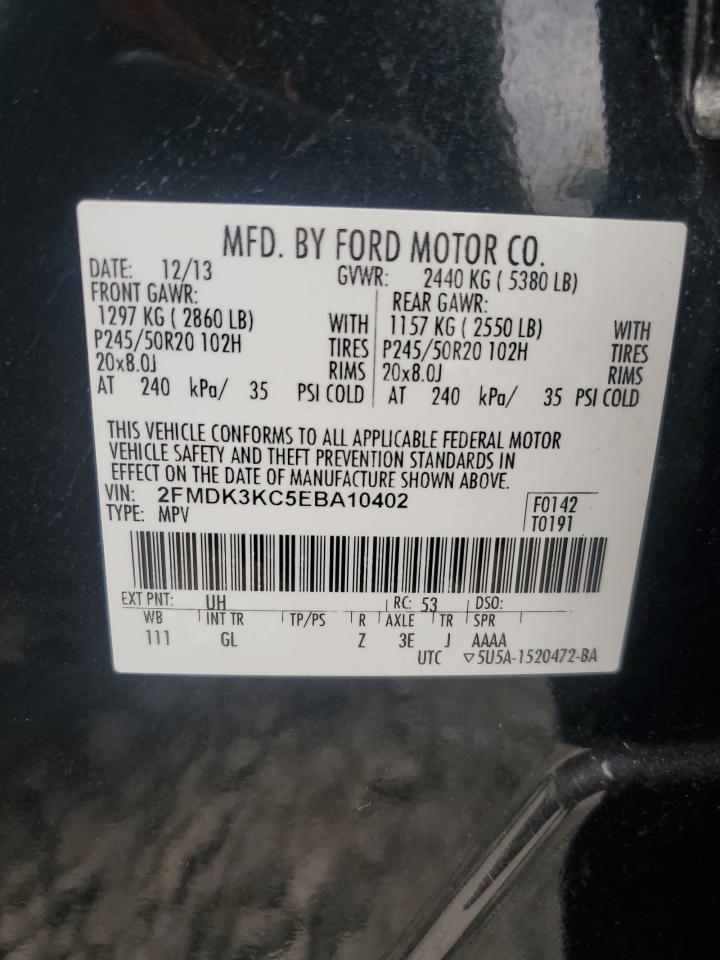 2014 Ford Edge Limited VIN: 2FMDK3KC5EBA10402 Lot: 85599715