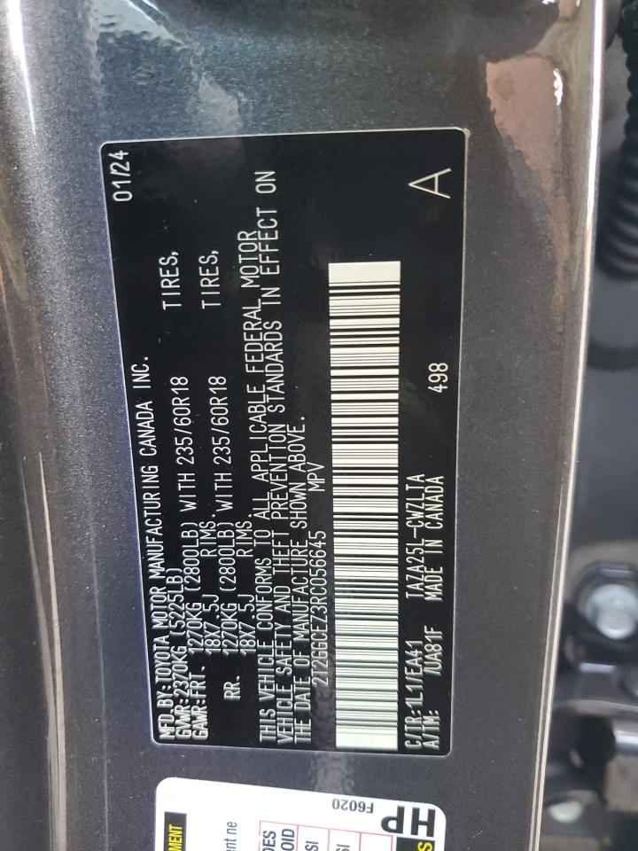 2024 Lexus Nx 350 Premium VIN: 2T2GGCEZ3RC056645 Lot: 84256395