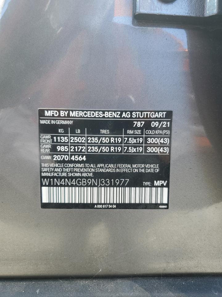 2022 Mercedes-Benz Gla 250 VIN: W1N4N4GB9NJ331977 Lot: 87084845