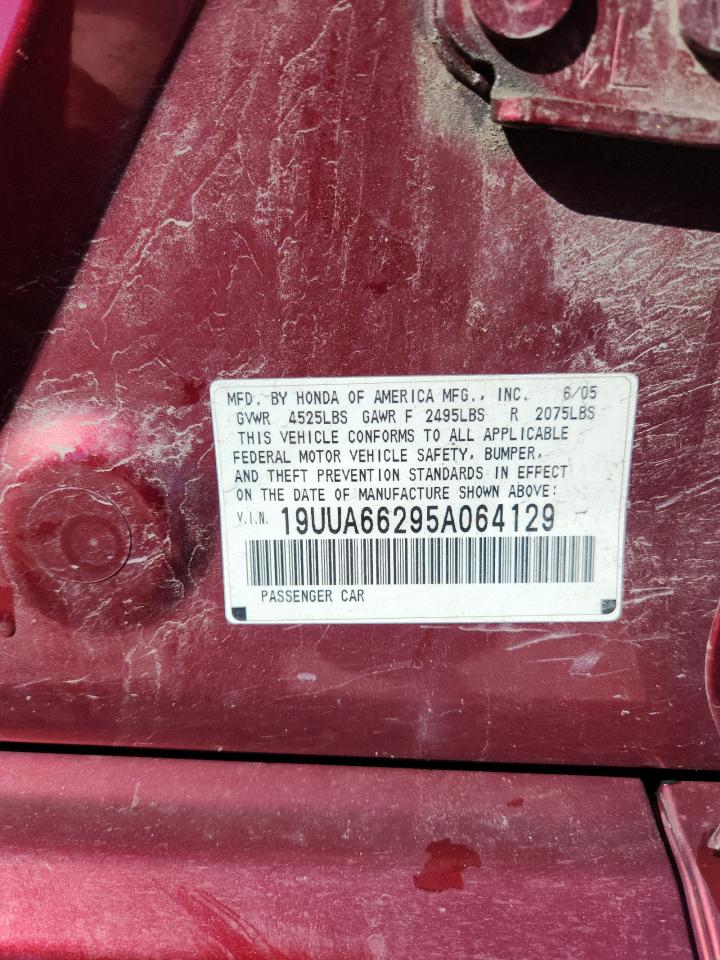 2005 Acura Tl VIN: 19UUA66295A064129 Lot: 85684785