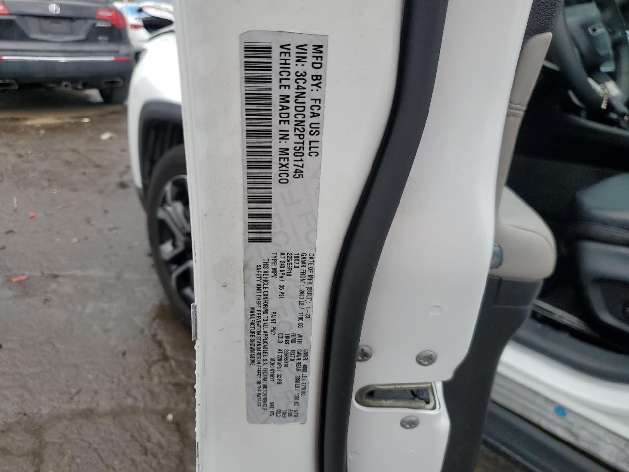 2023 Jeep Compass Limited VIN: 3C4NJDCN2PT501745 Lot: 85292675