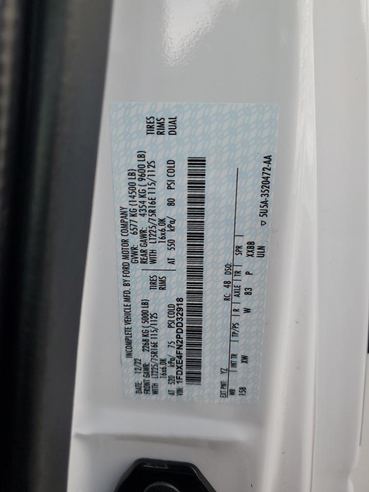 2023 Ford Econoline E450 Super Duty Cutaway Van VIN: 1FDXE4FN2PDD32918 Lot: 85863335