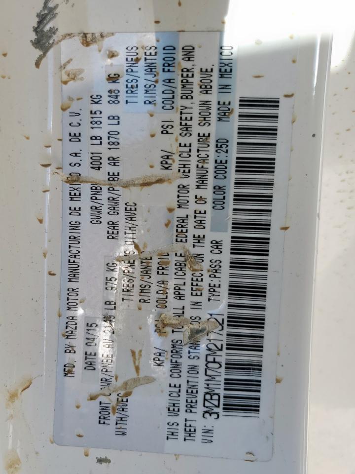 2015 Mazda 3 Grand Touring VIN: 3MZBM1M70FM217321 Lot: 90360495