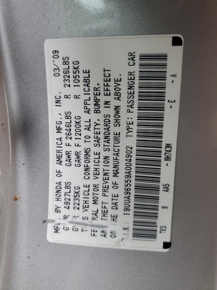 2009 Acura Tl VIN: 19UUA96559A004902 Lot: 85899715