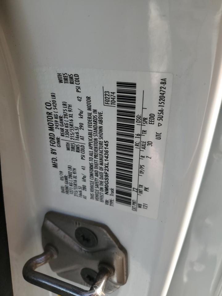 2020 Ford Transit Connect Xlt VIN: NM0GS9F2XL1436145 Lot: 90291825