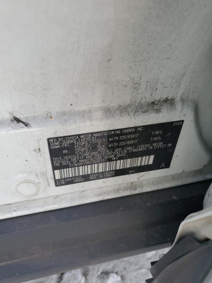 2024 Toyota Rav4 Xle VIN: 2T3W1RFV8RC264611 Lot: 82286625
