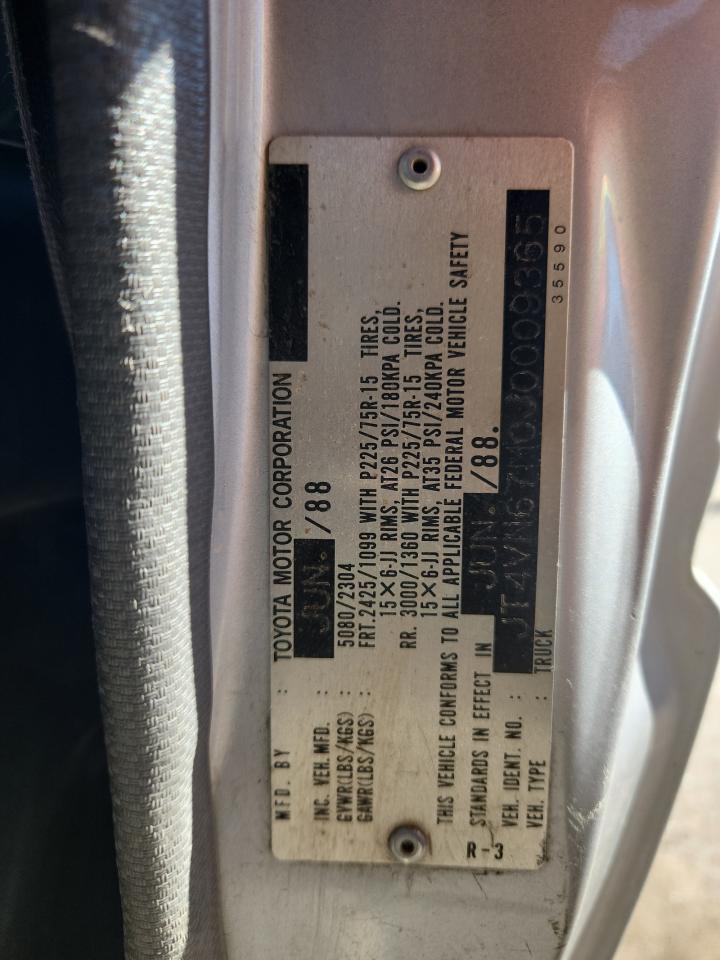 1988 Toyota Pickup Short Bed Xtra Cab Vn67 Sr5 VIN: JT4VN67M0J0009365 Lot: 86196265