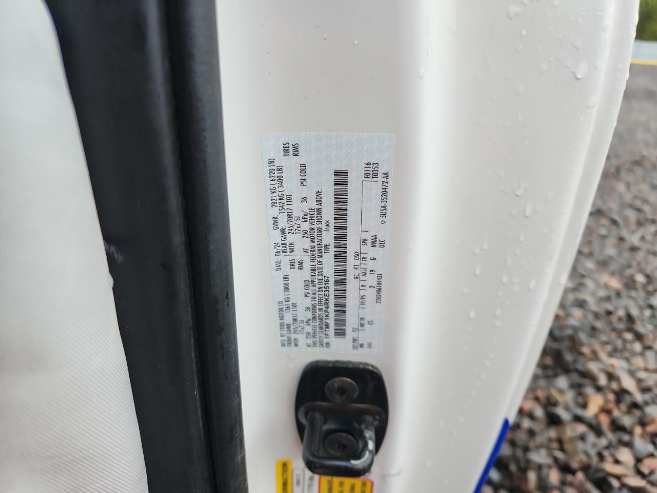 2024 Ford F150 Xl VIN: 1FTMF1KP4RKE35167 Lot: 85268555