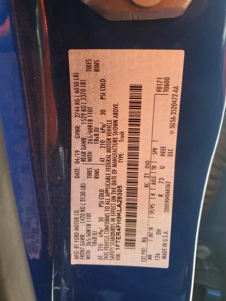 2019 Ford Ranger Xl/Xlt/Lariat VIN: 1FTER4FH9KLA29305 Lot: 81963755