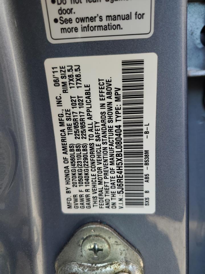 2011 Honda Cr-V Ex VIN: 5J6RE4H5XBL080404 Lot: 85576125