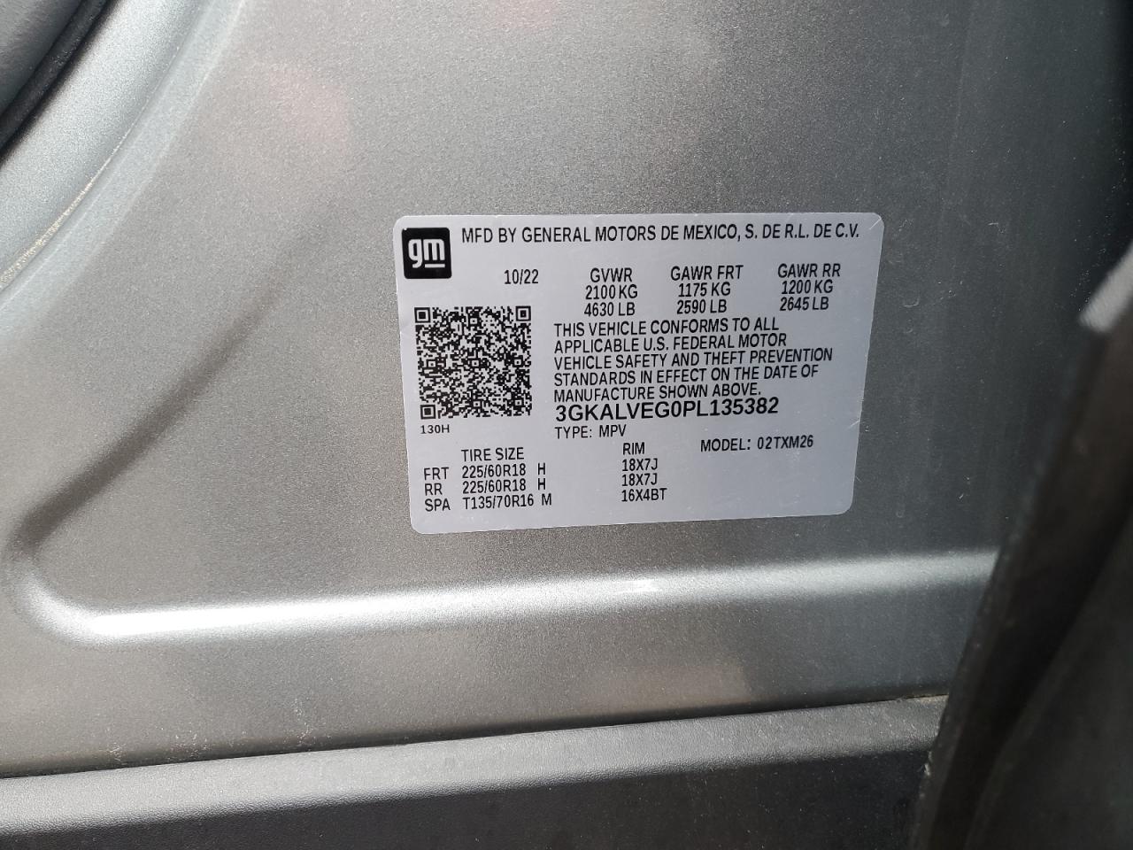 2023 GMC Terrain Slt VIN: 3GKALVEG0PL135382 Lot: 90659255