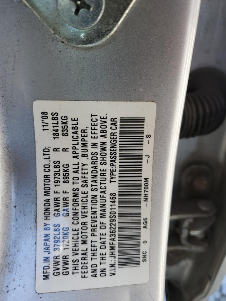 2009 Honda Civic Hybrid VIN: JHMFA36229S011468 Lot: 82255775