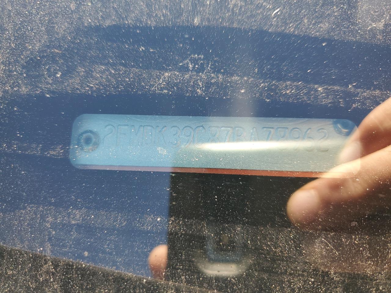 2007 Ford Edge Sel Plus VIN: 2FMDK39C87BA78962 Lot: 86236545