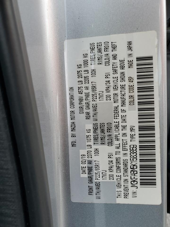 2019 Mazda Cx-5 Sport VIN: JM3KFABM5K1583859 Lot: 85322695