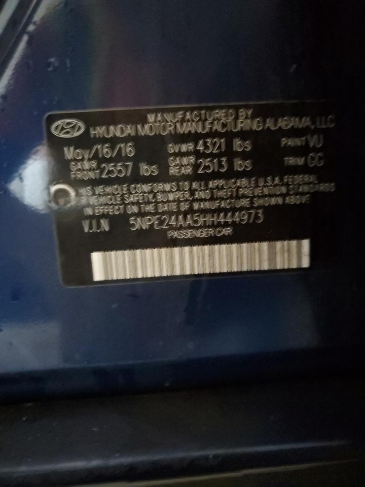 2017 Hyundai Sonata Eco VIN: 5NPE24AA5HH444973 Lot: 85596485