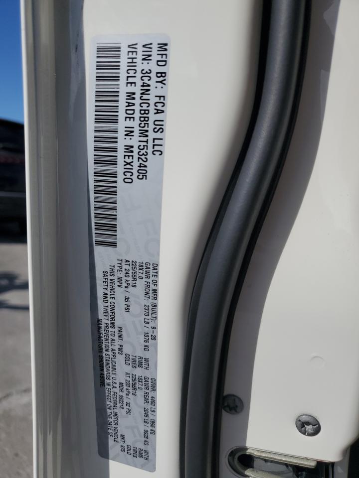 2021 Jeep Compass Latitude VIN: 3C4NJCBB5MT532405 Lot: 85009175